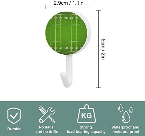 שדה כדורגל אמריקאי ווים פלסטיק עגול ווים דבק לשימוש חוזר ווים קיר לתלייה לחדר אמבטיה מטבח 10 חבילות