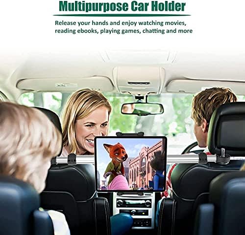 מחזיק טבלאות ראש משענת רכב של Cuxwill עבור סמארטפון iPad 4-13 אינץ ', מושב אחורי לרכב מרכזים בין מהדק