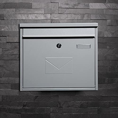 BHVXW קיר רכוב תיבת דואר דירת מחסן חיצוני דירת בית תיבת מכתבים גן תיבת דואר עם מנעול