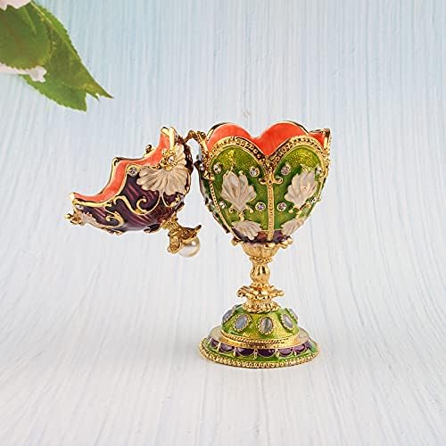 Xinkulas Faberge Beg Trinket Box פסלון תכשיטים אספנות מחזיק טבעת טבעת