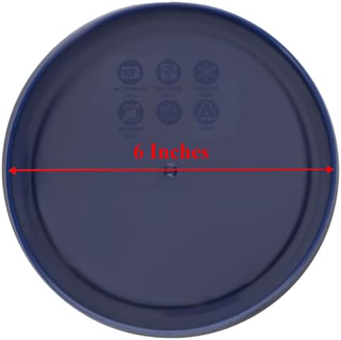 פיירקס 7201-מחשב 4-כוס כהה כחול עגול החלפת מכסים-3 חבילה