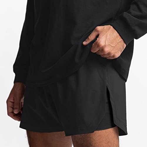יואסי גברים 2 ב 1 מכנסיים קצרים של CAMO מכנסיים קצרים יבש מהיר עם בגדי אימון אתלטים בכיסים