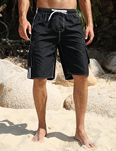 נונו גברים של וחוף לוח מכנסיים קצרים מהיר יבש עם רשת רירית בגד ים