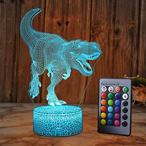 זלצק דינוזאור 3 ד אשליה מנורת עבור ילד דינוזאור מנורת 16 צבעים עם שלט רחוק חכם מגע לילה אור הטוב ביותר