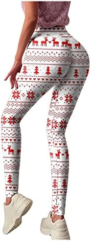 נשים של חג המולד חותלות סנטה שלג מסיבת חותלות חג המולד מודפס גבוהה מותן הלבשת גרביונים מכנסיים יוגה