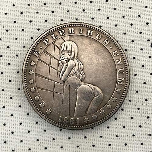 מטבע הובו מטבע אמריקאי ילדה מודרנית מטבע סקסית מטבע מטבע מטבע מתנה לאתגר מזל מטבע