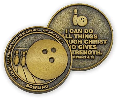 מטבע באולינג בכמויות גדולות, חבילה של 12, מטבע ספורט נוצרי לספורטאים צעירים, לבנים ובנות, מתנה למפרשים