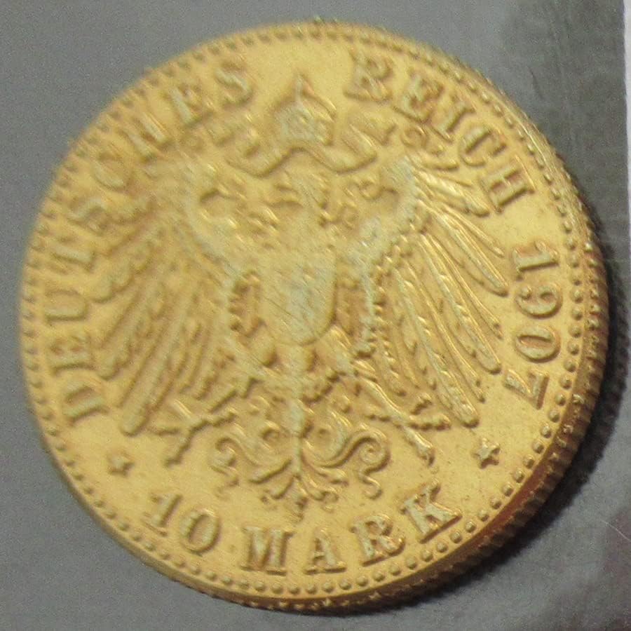 גרמנית 10 ציונים 1902-1907 6 מטבעות הנצחה של הנחושת העתק זרה