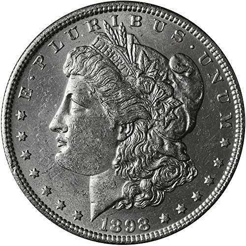 1898 P Morgan Silver Dollar $ 1 מבריק ללא מחזור