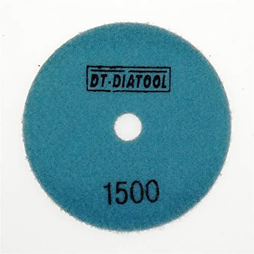 DT-diatool יהלום רפידות ליטוש יבש קשר שרף לקוטר שיש גרניט 4 אינץ 'חצץ 1500 חבילה של 8