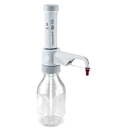 BrandTech Scientific 4600230 Dispensette S מתקן Bottletop בנפח קבוע עם שסתום סטנדרטי, 5 מל קיבולת