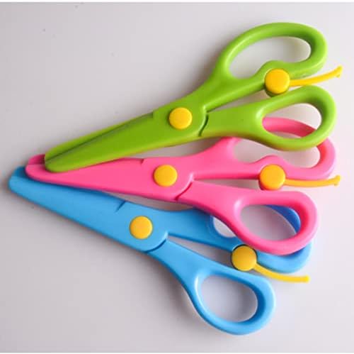 4 יחידות כלי מלאכה צבעים מספריים אמנות עבור ילדים אקראיים לילדים פלסטיק צבעי תפירה רב -תכליתית חיתוך