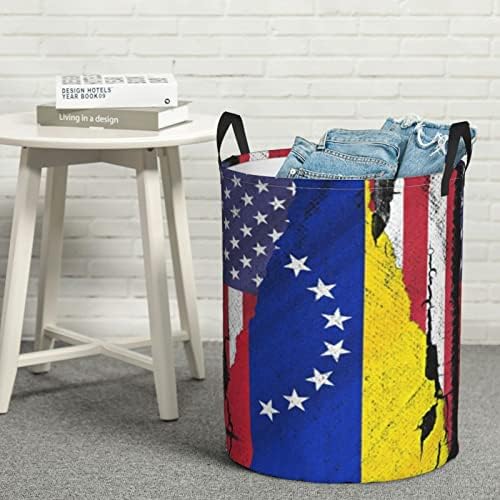 אמריקאי ונצואלה דגל כביסת מעגלי כביסה בגדי תיק מתקפל סל כביסה לחדר שינה אמבטיה סל
