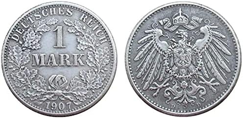גרמניה 1 מארק 1907 ADEFG מטבע כסף עותק זר
