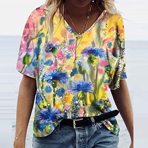 נשים חולצות טרנדי מקרית לנשימה ארוך שרוול אופנה כיכר צוואר חולצות קיץ פסים רופף בכושר