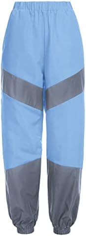 מכנסי מטען אופנתיים מכנסי טרנינג עליסטים מכנסיים משופפים מכנסיים צבעוניים בצבע אחיד בלוק צבע