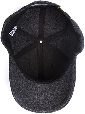 כובע כובע בייסבול צמר צמר גדול של Zylioo, כובע כדור חורף רך, כובע אבא חם מתכוונן לראשים גדולים