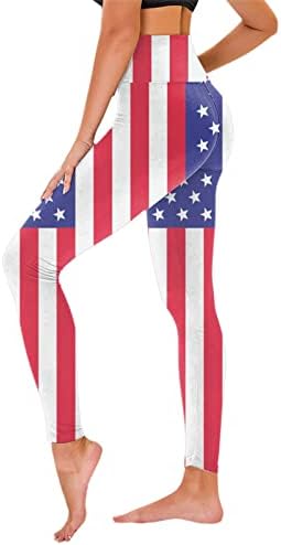 יום העצמאות לנשים אמריקאיות אמריקאיות 4 ביולי הדפס חותלות מכנסי המותניים לגובה למכנסיים קצרים כותנה