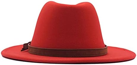 פנמה כובע נשים כובע פדורה רחבה אבזם חגורה קלאסי אבזם