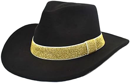 גברים ונשים סיטונאיות כובעי פדורה צמר לנשים כובע עיצוב עם שוליים וגודל כובע כובע מערבי להקות לגברים