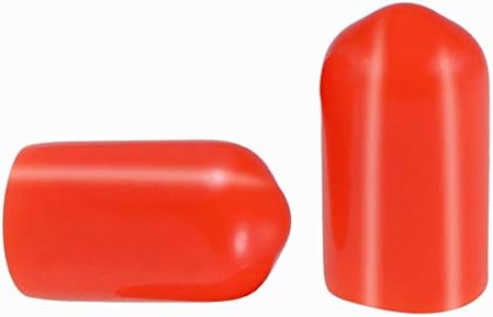שרוול הגנה על חוט בורג PVC גומי עגול צינור מכסה כיסוי כובע ידידותי לסביבה אדום 7.5 ממ מזהה 20 יחידות