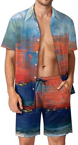 BMISEGM חליפת גברים גברים קיץ אופנה פנאי הוואי חוף הים החוף חוף דיגיטלי תלת מימד הדפסת שרוולים קצרים