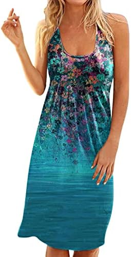 שמלות קיץ של נשים 2023 עניבת צבע שיפוע שמלת טנק קפלים שמלת שמלת רופפת חוף חוף חוף