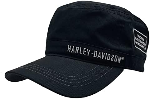 כובע הצייר של הארלי-דייווידסון פראי וחופשי כובע עם תסריט רקום שחור