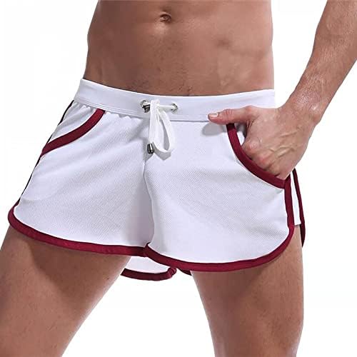 מכנסיים קצרים לגברים קצרים קיץ אלסטיים ביתי פנאי טלאים מכנסי ספורט קצרים ספורט מכנסיים קצרים נוחים נושמים