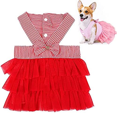 שמלות כלבים חצאית קיץ חמוד שמלת נסיכה טוטו ילדה בגדי כלב הלבשה מחמד שמלת כלה שמלת כלה חצאית תלבושות