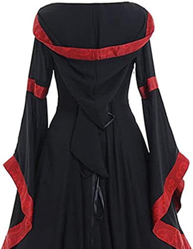 Jegulv Halloween Hocus שמלת פוקוס לנשים רנסנס תחפושת ימי הביניים פייר שמלה גותית אורך שמלת רטרו שמלת
