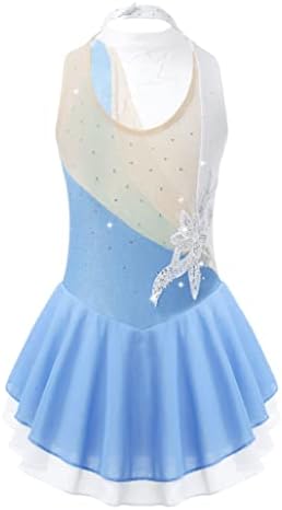 שילדות Shinsto בנות מבריק נצנצים דמות פרחונית שמלת החלקה על קרח שמלת בלט בלט