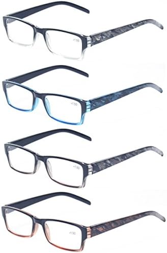 קרסן קריאת משקפיים 4 זוגות אופנה אביב ציר קוראי ערך רב באיכות משקפיים