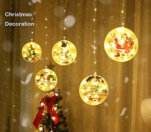 חג המולד קישוטי מחרוזת אורות ממשק חג המולד דקורטיבי 11.5 רגל מחרוזת אורות 5 חג המולד תליוני הוביל אורות