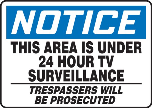 Accuform Mase812VS דבק דבק שלט בטיחות ויניל, האגדה שימו לב לאזור זה מתחת לגיל 24 שעות טלוויזיה, יעמדו