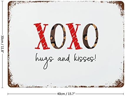 סימנים מותאמים אישית משובצות באפלו ציטוטים אהבה של סימן אלומיניום קסוקסו 12 x16 נשיקות חיבוקים xoxo