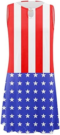 איאסו יום העצמאות נשים הולו הדפסת שרוולים טנק שמלה מזדמן בוהו שמלת קיץ 2023 טרנדי חולצה שמלות