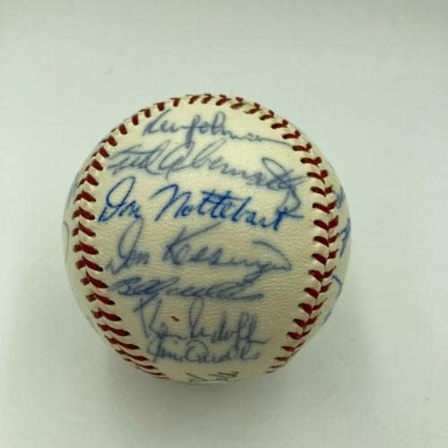 נבחרת שיקגו קאבס 1969 חתמה על בייסבול וינטג 'בייסבול ארני בנקס JSA - כדורי חתימה