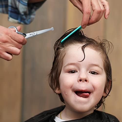 6.1 אינץ ילדים שיער חיתוך מספריים בטיחות מעוגל טיפים תספורת מספריים, מקצועי בטוח שיער חיתוך מספריים