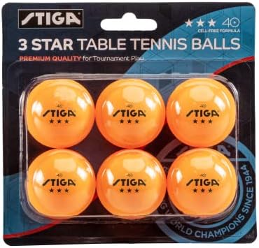 סטיגה טורניר באיכות 3 כוכבים כדורי פינג פונג-גודל רשמי ומשקל 40 ממ-עמידות אולטימטיבית וכדורי טניס שולחן