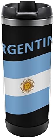 דגל ספל נסיעות ארגנטינה ספל נירוסטה ואקום כוס קפה מבודדת עם מכסה 13oz/380ml