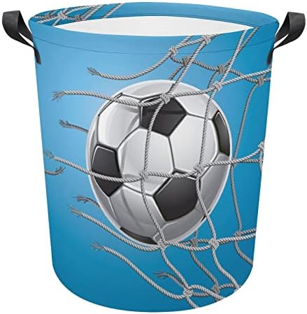 כדורגל כדור המטרה סל כביסה סל כביסה תיק סל אחסון תיק מתקפל גבוה עם ידיות
