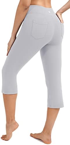 מכנסי יוגה של יוגה עם כיסים לנשים מכנסיים גבוהים עם מותניים גבוה