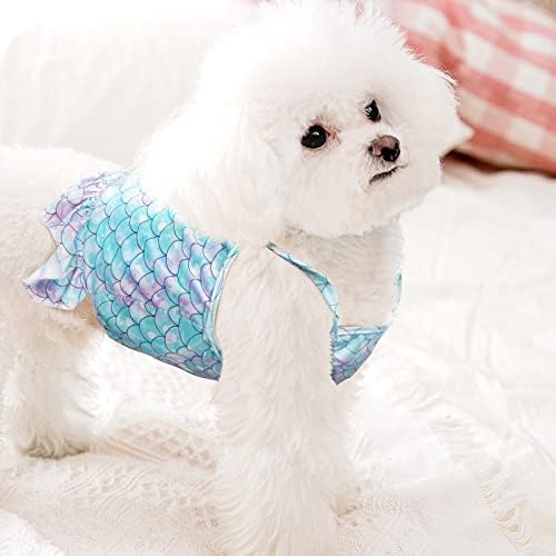 חבילה של 3 שמלת בת ים כלבים שמלות נושא נוצצות נוצצות שמלות קלע שמלות כלב
