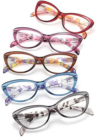 אוטומטי 5-חבילה קריאת משקפיים לנשים, עין מסגרת אביב ציר קוראי קוראי משקפיים