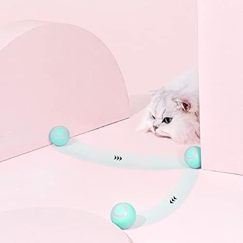 EMIIF אוטומטי גלגול כדור חתולים אינטראקטיבי צעצוע חכם לחתלתים חשמליים צעצועים לחתול כדור צעצוע כבידה