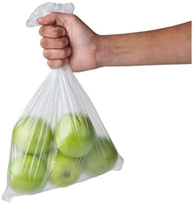 רויאל7 12 איקס 20 385 שקיות על גליל פלסטיק שקוף לייצר תיק, עבור ירקות פירות, לחם, מזון אחסון
