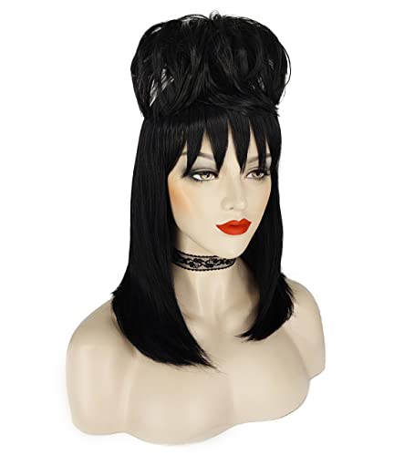 פאת שיער שחורה ארוכה עם שרשרת חמודה שיער רך טבעי עם כובעי פאה פאות צבעוניות לתלבושות מסיבה ג ' י-זי-020